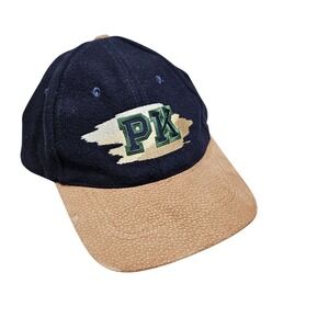 Vintage Promise Keepers PK Hat Navy Blue Tan Cap Embroidered  "Man Of Integrity"